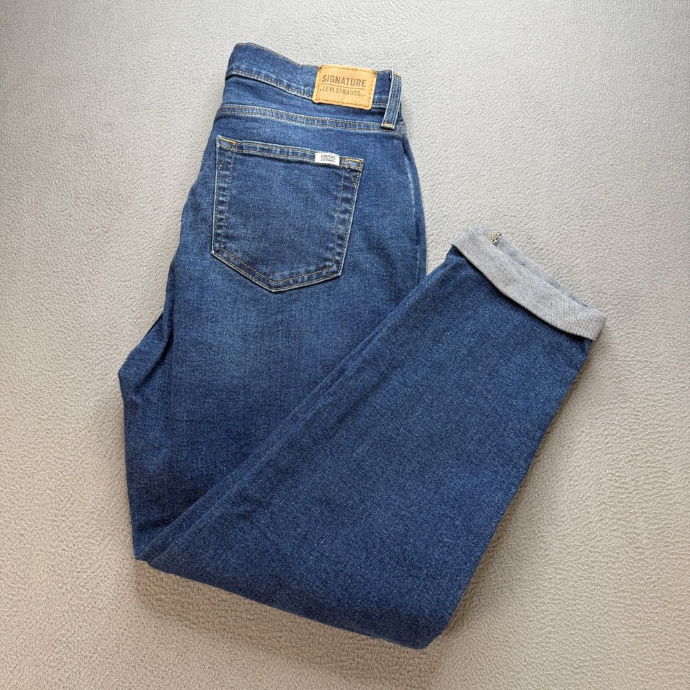 Levi Signature Heritage Boyfriend Jeans Womens 2 W26 (FIT W29) Blue Denim Casual